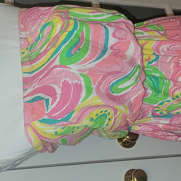 Bright LILLY PULITZER summer strapless maxi dress XS - Picture 3 of 6